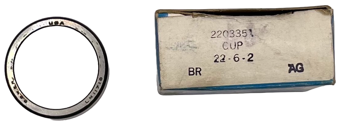 New Old Stock Front Wheel Outer Bearing Cup for 1960-72 A Body Models #2203351