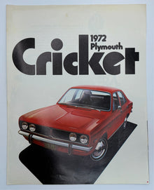 Original 1972 Plymouth Cricket Sales Brochure #81-405-2100