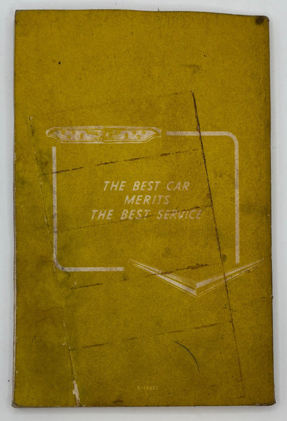 Original 1956 DeSoto Service Operation Time Schedule Manual #D-15653
