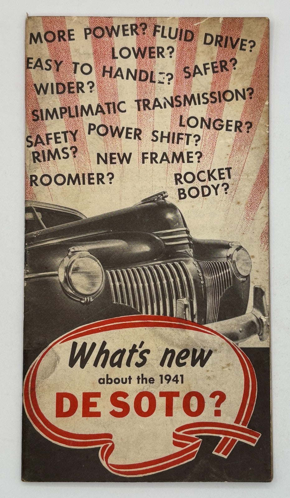 Original 1941 DeSoto "What's New" Sales Brochure