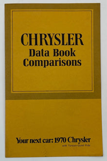 Original 1970 Chrysler Data Book Comparisons