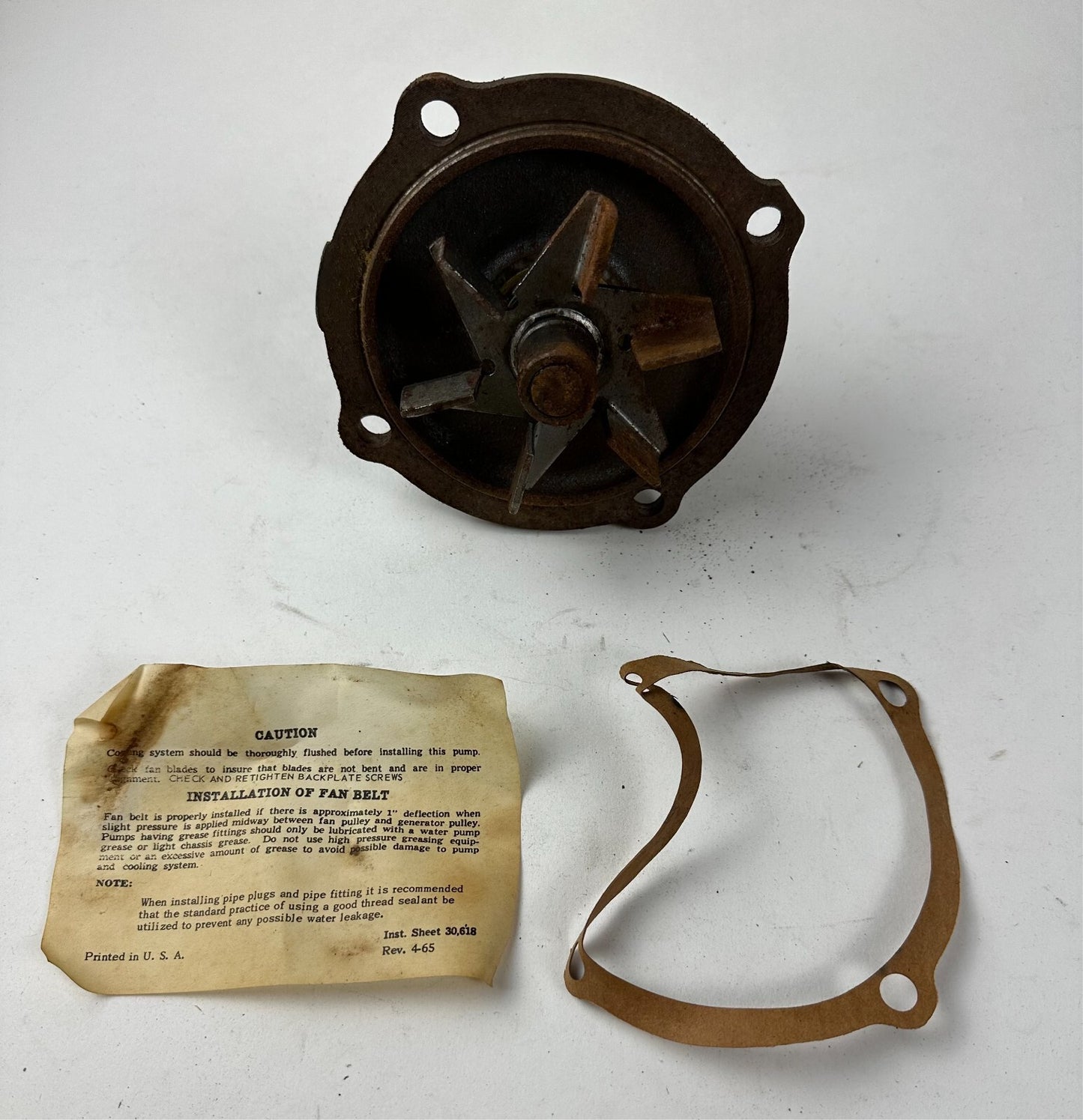 NOS Mopar Water Pump 1959 Thru 1976 #2808681 for cars with Air conditioning