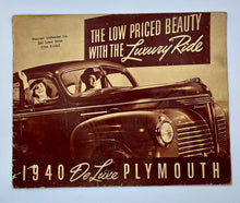 Original 1940 Plymouth "Low Priced Beauty Luxury Ride" Brochure 3571-K-10-39