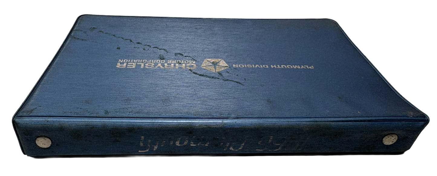 Original 1966 Plymouth Data Book